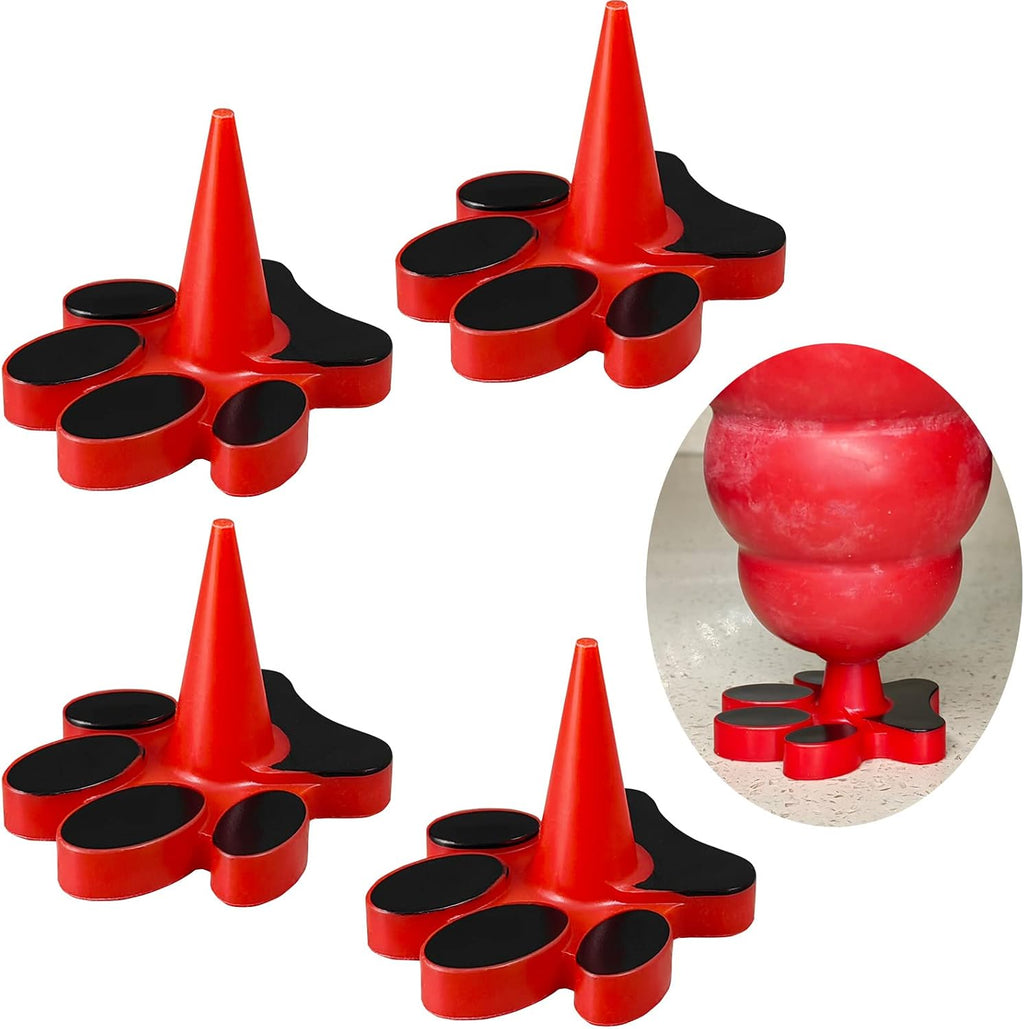 Dog Toy Holder Stopper for Classic Sizes XS to XXL, 4 PCS | Prevent Leakage, Hold Dog Chew Toy Steady, Makes Filling and Freezing Easier, Easy to Clean, Reusable