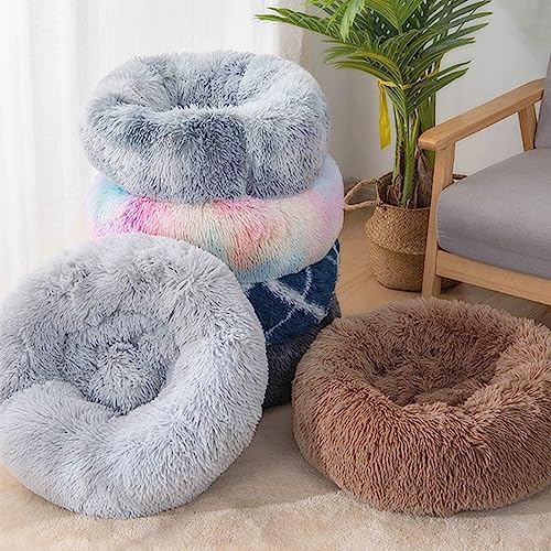 Dog Bed for Small Medium Large Dogs Cats, 20 inch Calming Washable-Round Cozy Soft Pet Bed for Puppy and Kitten with Slip-Resistant Bottom - view 6