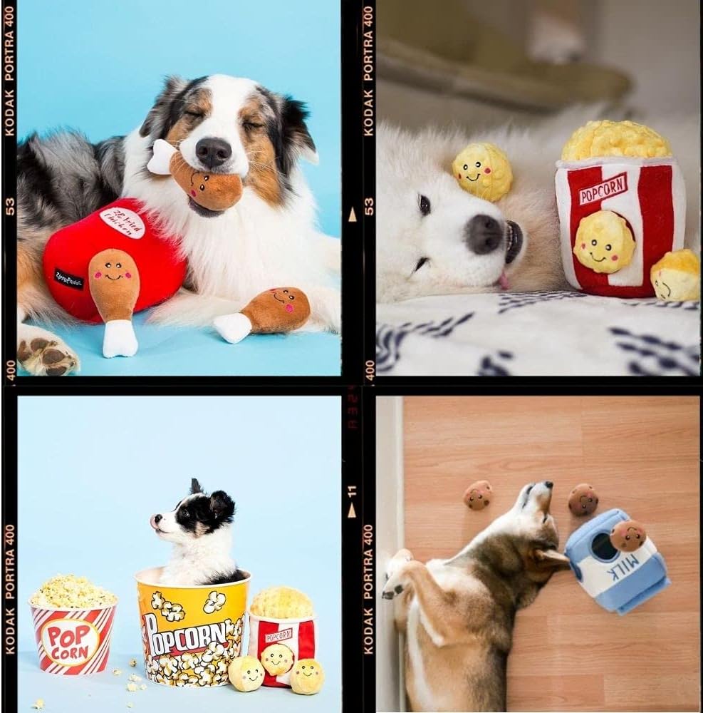 Burrow Interactive Dog & Puppy Toys for Boredom - Hot Cocoa | Stimulating Pet Products to Keep Them Busy, Hide & Seek Plush Puzzle, Enrichment Squeaky Toy for Small & Medium Dogs - view 8