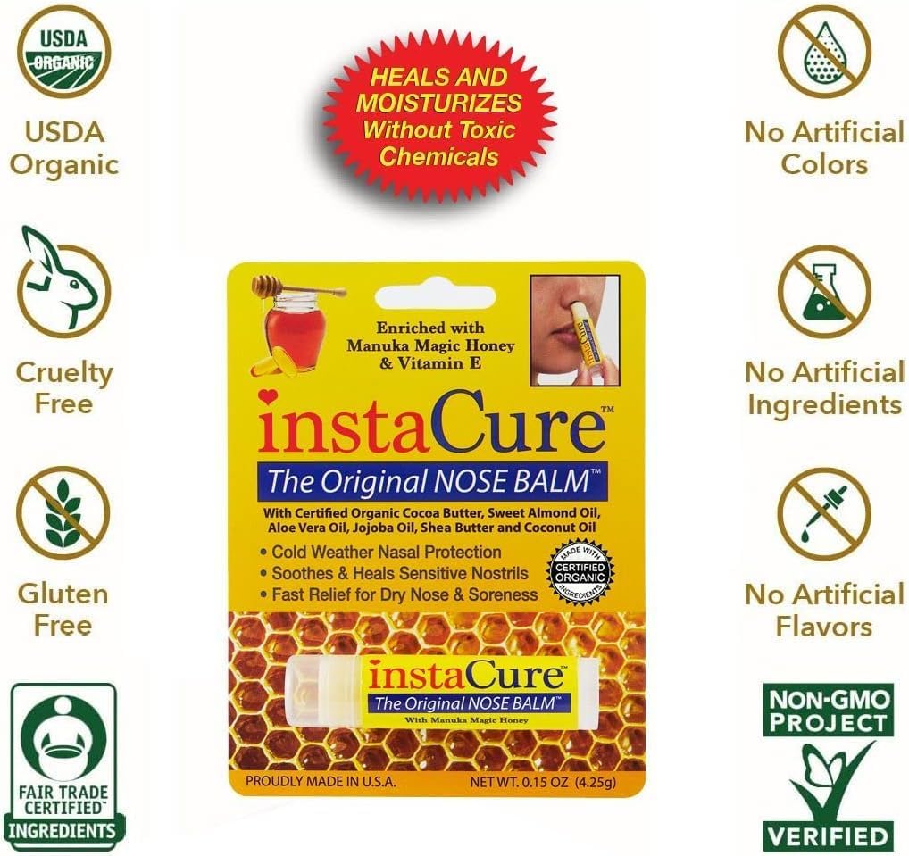 Original Nose Balm. Fast Relief for Cracked Dry & Sore Noses with Raw Manuka Honey Vitamin E Shea Butter Aloe Vera Oil. Heals Dog’s Dry Cracked Nose (2 Pack) - view 3