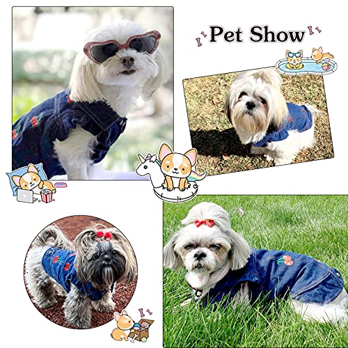 Pet Clothes Dog Jeans Jacket Denim Shirt Small Medium Dogs Lapel Vests - view 5