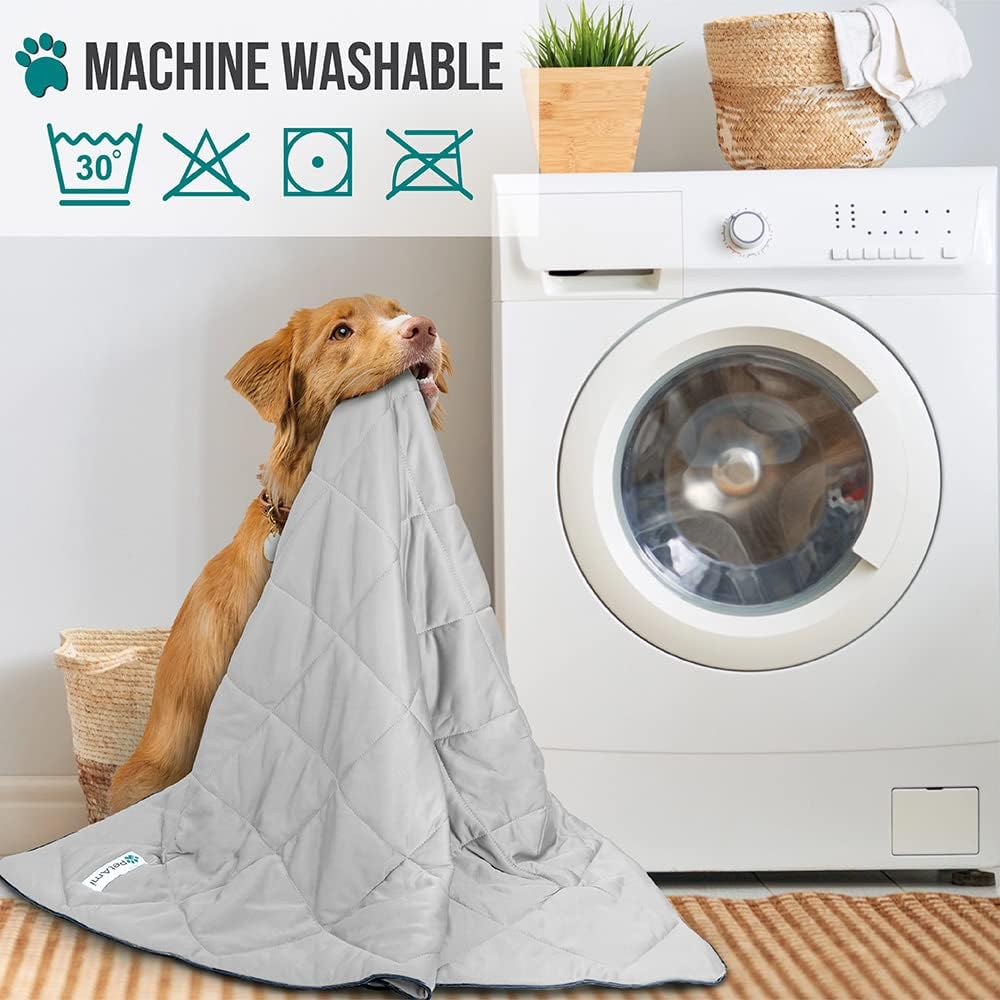 Premium Cooling Dog Blanket | Lightweight Fluffy Pet Throw Blanket Bed Cover for Dogs, Cat, Puppies | Pet Blanket Furniture Protector Couch Sofa | Reversible Fuzzy Cozy | 40x60, Light Grey - view 5
