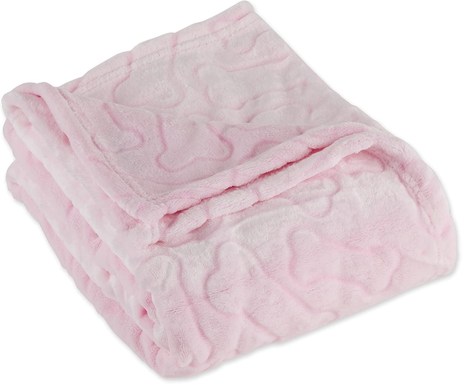 Embossed Bone Print Pet Blanket, Pink, 36x48"
