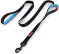 Dog Leash 6ft Long,Traffic Padded Two Handle,Heavy Duty,Reflective Double Handles Lead for Control Safety Training,Leashes for Large Dogs or Medium Dogs,Dual Handles Leads(Black)