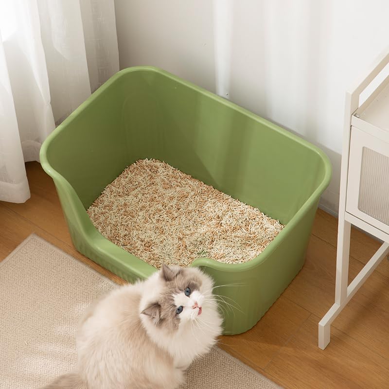 Extra Large Litter Box with High Sides 25.27" Lx17.83 Wx13.11 H,Anti-Splashing,Tool-Free Assembly,Multi Kitty Cat Litter Box,Jumbo (Grey) - view 6