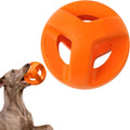 Natural Rubber Dog Balls for Aggressive Chewers, Durable Dog Chew Toys for Large Dogs, Interactive Fetch & Tug of War Toys for Medium Large Breed Non-Toxic Dish Washable,4.5 * 4.5"