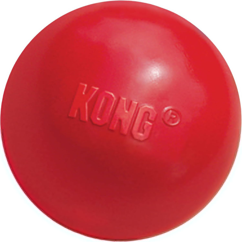 Ball with Hole, Natural Rubber Fetch Toy, Red, for Large/Medium Dogs | Durable Natural Rubber Fetch Ball with a Hole, Great for Training & Interactive Playtime with Your Dog - view 2