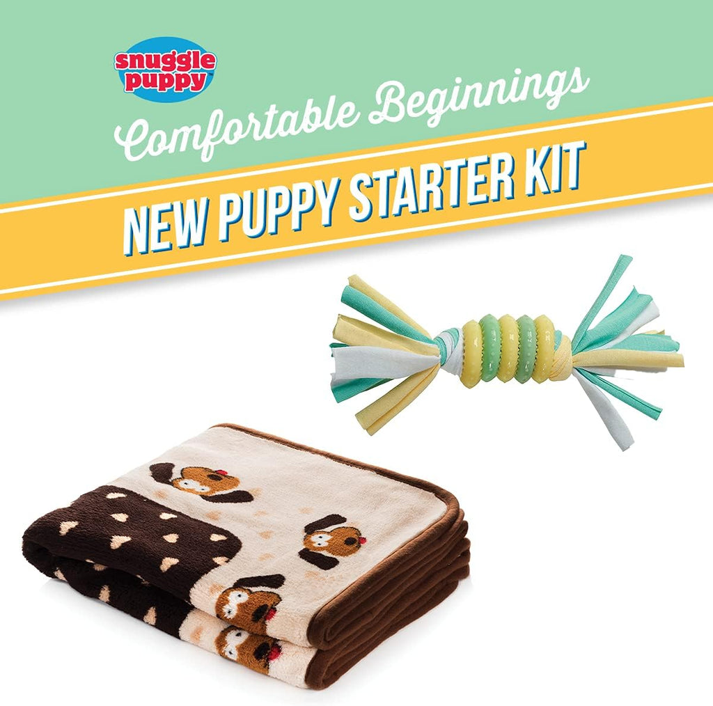 Essentials starter kit, heartbeat toy & blanket, biscuit, calming comfort toy, puppy blanket, teething toy, 3 heat packs, new puppy essentials for first nights and crate training - view 4