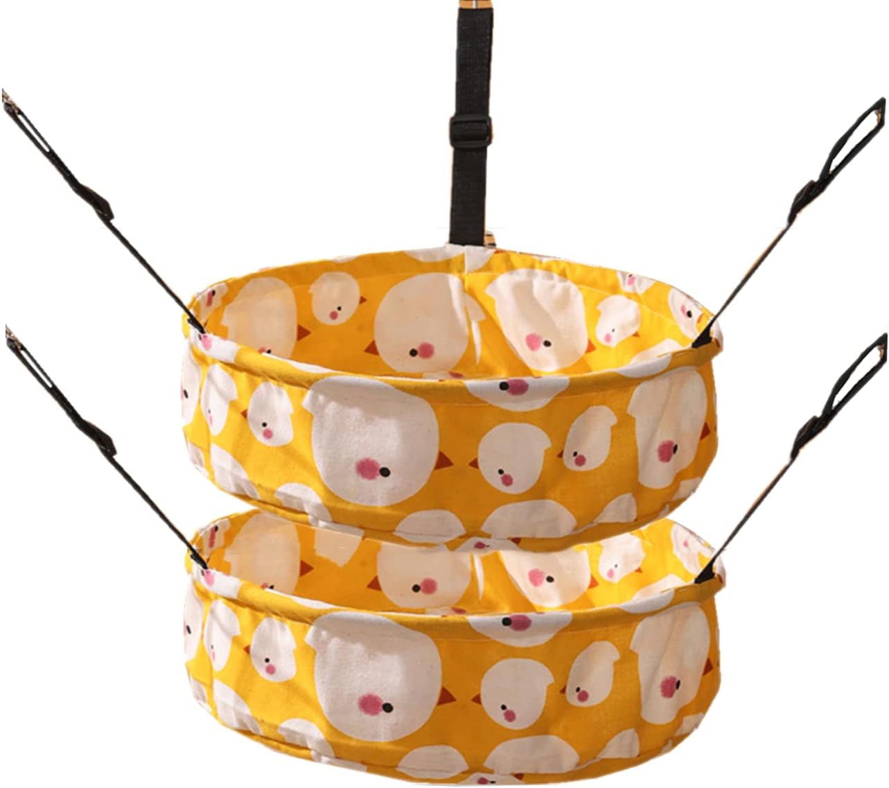 2-Pack Cat Hammock Lounge Cat Hanging Bed for Cage Kennel Chair with Metal Frame, Adjustable Straps (Cyan) - view 7