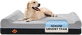 Orthopedic dog beds for large dogs, 7" memory foam dog beds, durable water proof liner removable and washable, nonskid bottom, slate grey 50"x36"x10"