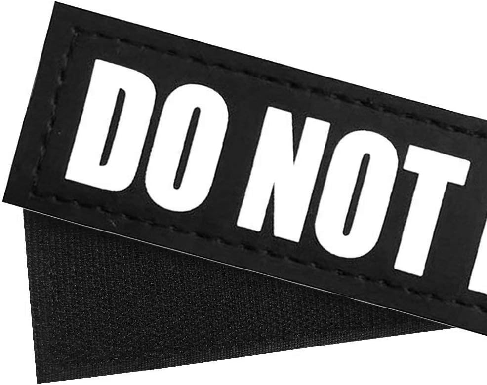 Do not pet dog patches, reflective removable dog tags for service vest dog harness - view 3