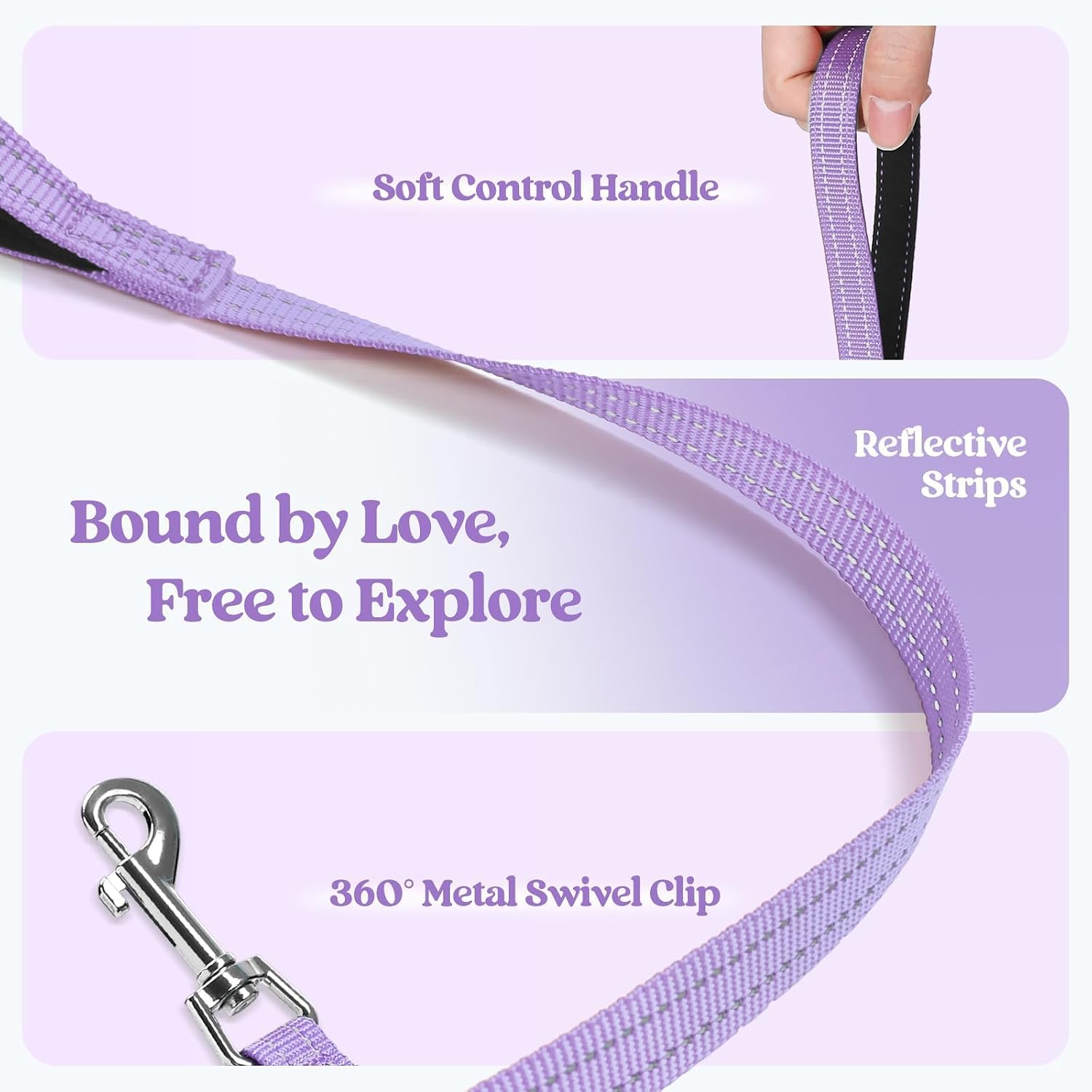 Dog Harness Small Sized and Leash Set, Step-in Puppy Pet Vest | Light, Soft, Breathable Air Mesh, Easy on and Remove with Hook & Loop, Secure Reflective for Walking, Light Purple XXS - view 6
