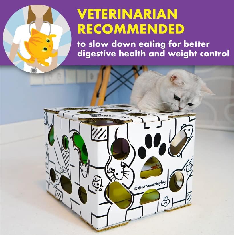 Sliders – puzzle toy for indoor cats – treat box interactive maze – enrichment feeder – best cat toy ever! - view 5
