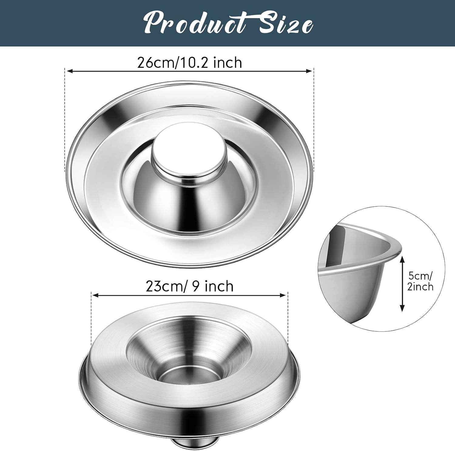 6 Pcs Stainless Steel Puppy Bowls 10.2" Puppy Feeder Dog Water Food Feeding Bowl for Multiple Weaning Small Dogs Cats, Pet Eating at The Same Time, Cylinder Style - view 2