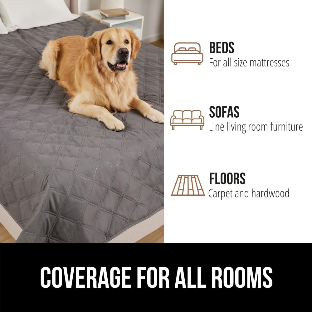 Waterproof Dog Blanket, Leakproof Couch Cover for Dogs, Silicone Grip Backing, Protects Sofa, Sectional, Bed, Crate, Car & RV, Tear-Resistant Washable Senior Pet Blanket, 30x70 Charcoal - view 8