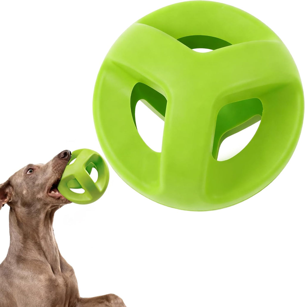 Natural Rubber Dog Balls for Aggressive Chewers, Durable Dog Chew Toys for Large Dogs, Interactive Fetch & Tug of War Toys for Medium Large Breed Non-Toxic Dish Washable,4.5 * 4.5" - view 8