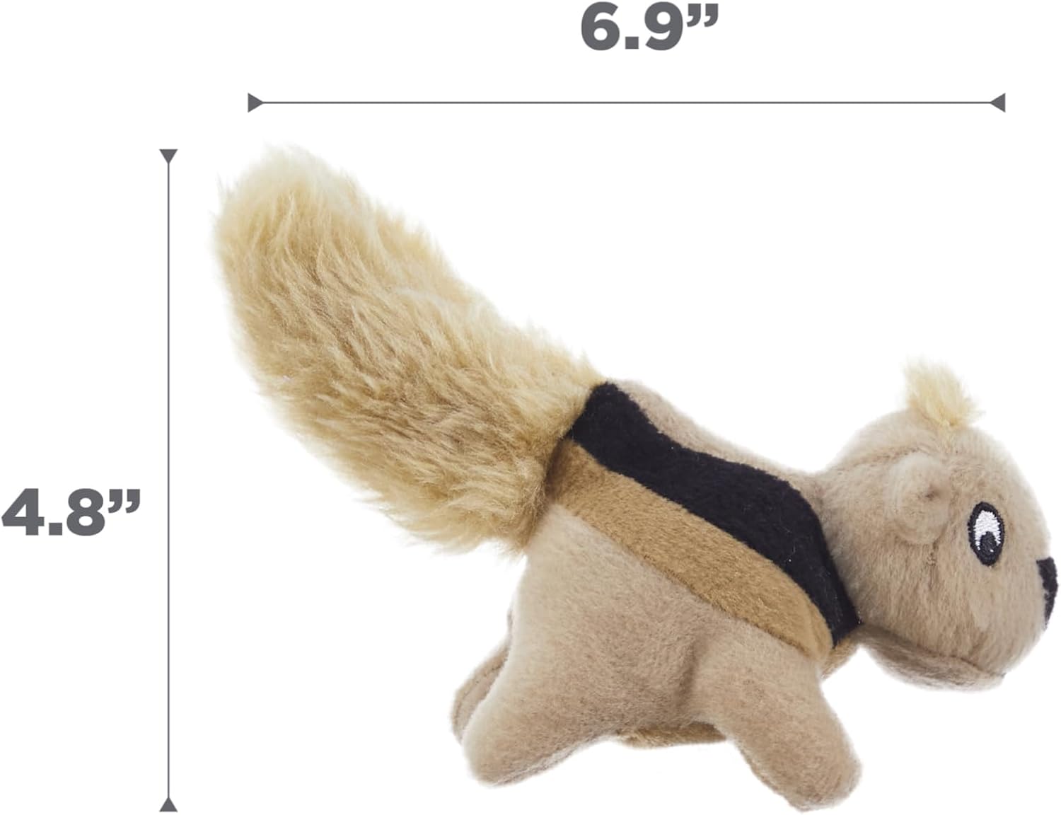 Squeakin’ Squirrels – 3‑Pack Plush Squeaky Dog Toys for Puppies, Small Dogs & Hide-A-Squirrel Replacements - view 6