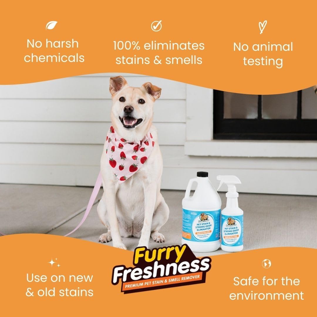 Extra Strength Cat or Dog Pee Stain & Permanent Odor Remover + Smell Eliminator -Removes Stains from Pets & Kids Including Urine or Blood- Lifts Old Carpet Stains- 32oz Spray - view 3