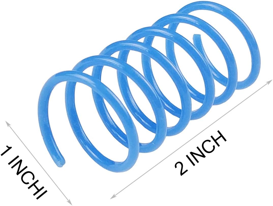 Cat Spring Toys (60 Pack), Playful Coils for Kittens, BPA Free Plastic for Swatting, Biting, Hunting, and Active Healthy Play, Colorful 2 Inch Spirals | BPA-free plastic coil springs for cats and kittens; interactive spiral toys encourage self-play, hunti - view 8
