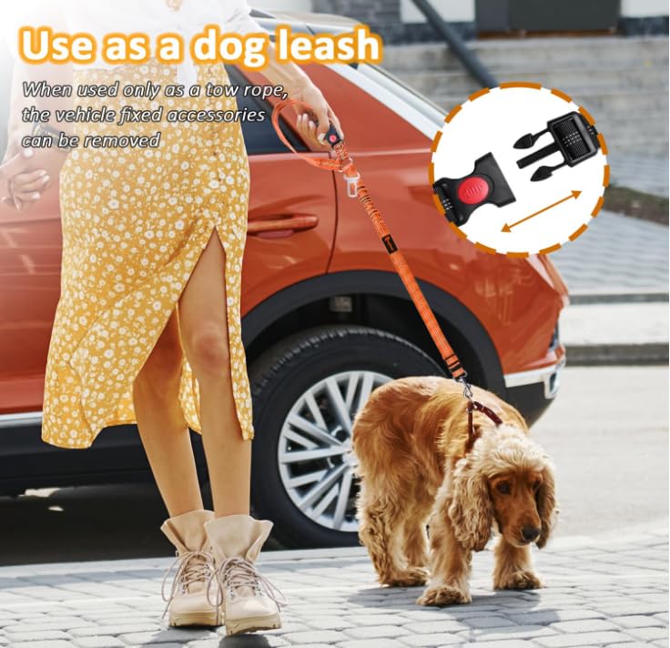 Removable Dog Seat Belt Harness for Car, 3 in 1 Pet Seatbelt Leash - view 4