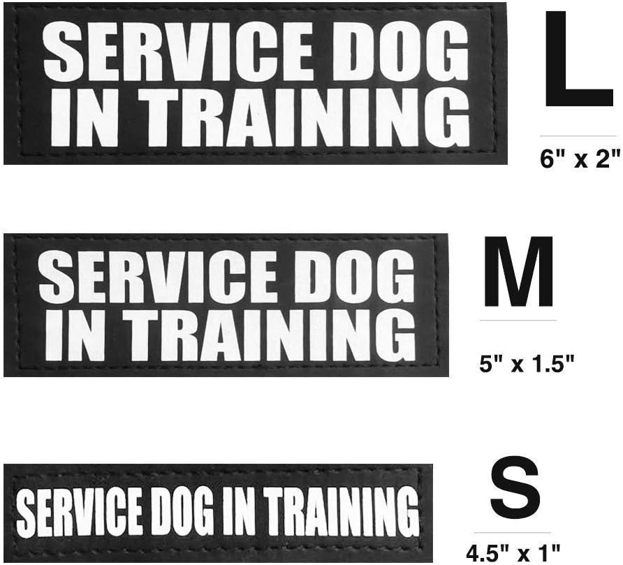 Service Dog in Training Dog Patches, Reflective and Removable Dog Tags for Service Vest Dog Harness - view 3