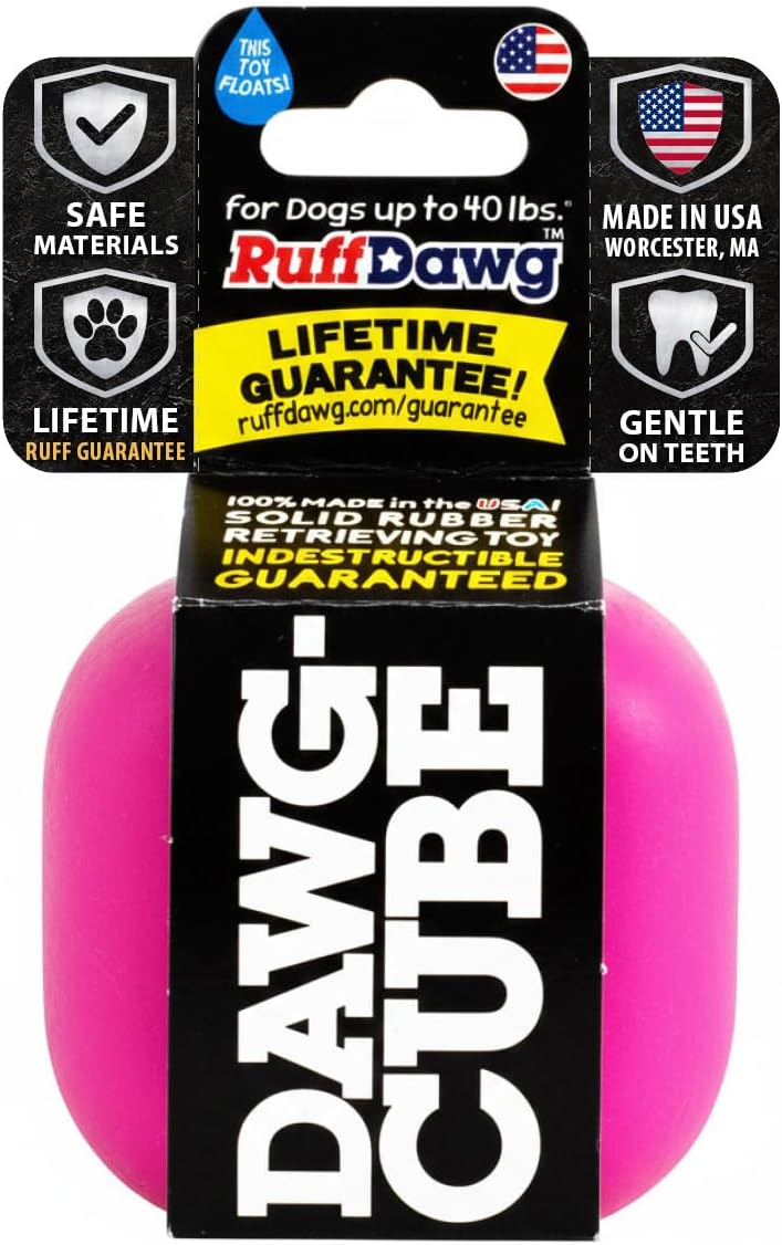 Cube Medium 2.5 Indestructible Dog Toy - 1 PC Color Varies – Heavy-Duty Rubber Fetch & Chew Toy for Aggressive Chewers – Erratic Bounce, Floats Made in USA - view 8
