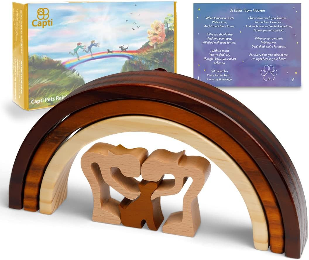 Rainbow Bridge Dog Memorial Gifts, Cat Memorial Gifts - I'll Meet You at The Rainbow Bridge - Pet Loss Gifts, Bereavement, Sympathy Keepsake Dog Mom, Dog Dad for Loss of Pet (Dog and Mom) - view 8