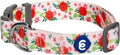 Essentials Spring Scent Inspired Garden Floral Adjustable Dog Collar in Baby Pink, Large, Neck 18"-26"