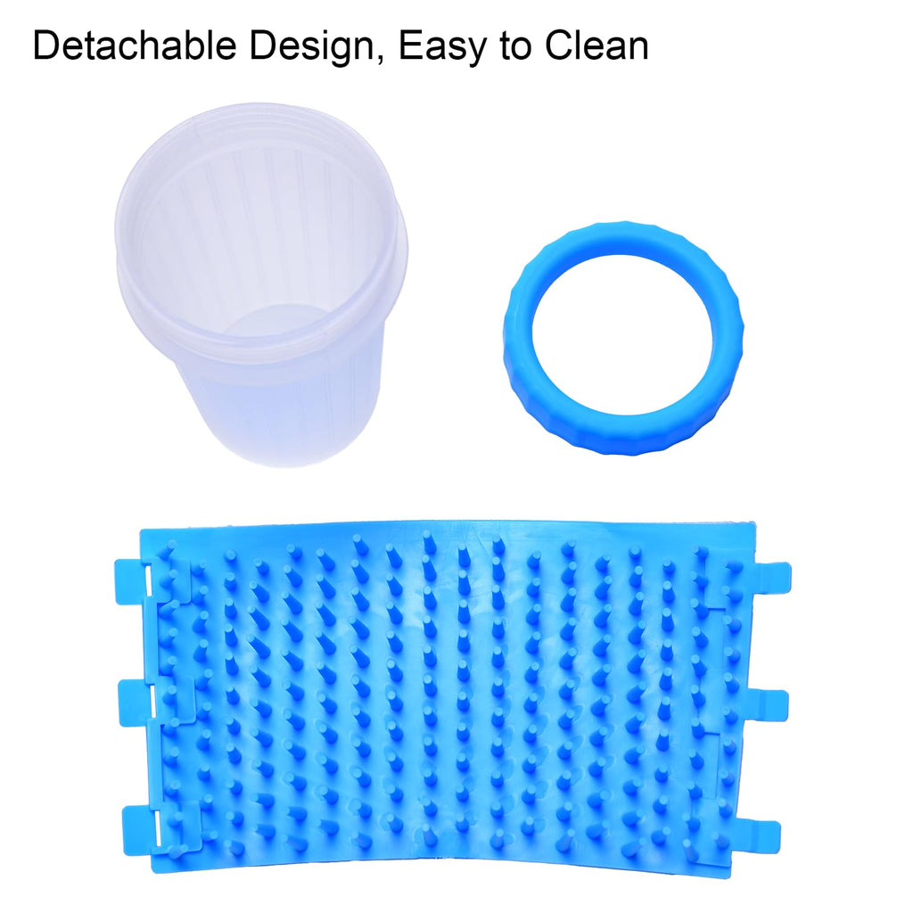 Portable Dog Paw Cleaner, Large Dog Foot Washer Cup, Compact Pet Foot Cleaning Tool, Fast Clean Pet Foot Cleaner for Medium Large Breed Dogs Cats (Blue) - view 5