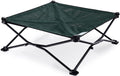 On-The-Go Elevated Dog Bed - Foldable Pop-Up Travel Dog Bed with Breathable, Moisture-Resistant Fabric, Carry Bag Included, Lightweight & Portable, Brunswick Green, Medium