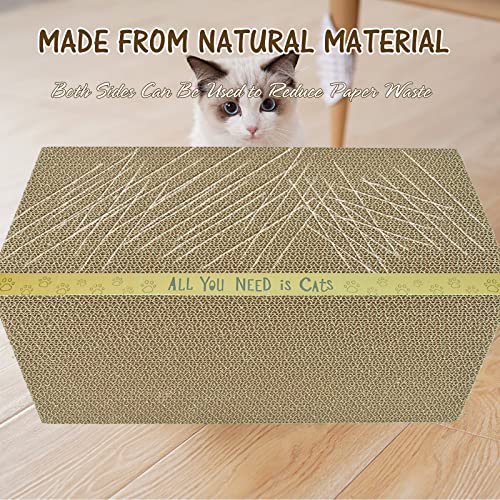 3 Pack Cardboard Cat Scratcher Pads Cat Scratching Board for Indoor Cats 16.5″Lx8.1″Wx0.8″H Dual-Side Corrugated Cats Scratching Post Reusable Supplies - view 6
