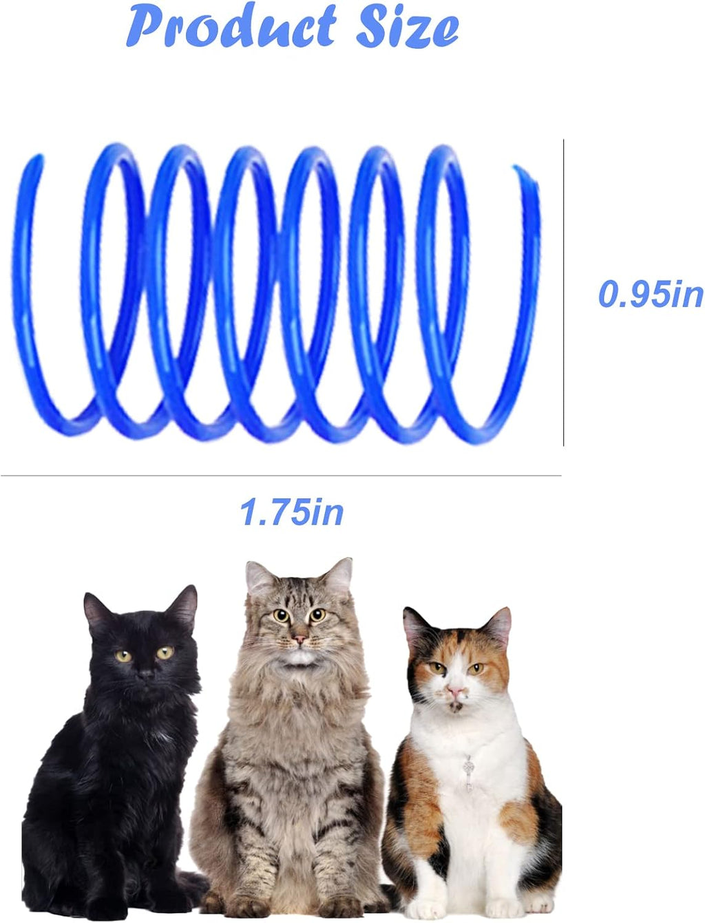 Cat Spring Toys 60 Pack, Colorful Springs Cat Toys Interactive Cat Toy Plastic Coil Spiral Springs Creative Cat Toy to Kill Time and Keep Fit Heavy Plastic Spring for Indoor Cats Kitten Toys - view 3