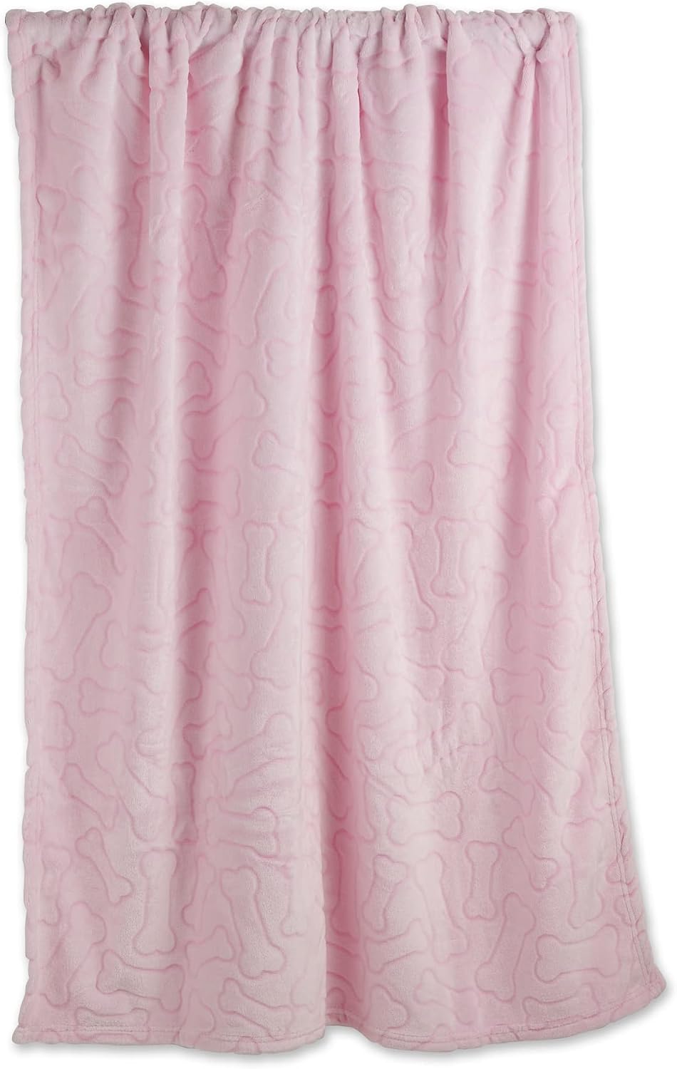 Embossed Bone Print Pet Blanket, Pink, 36x48" - view 2