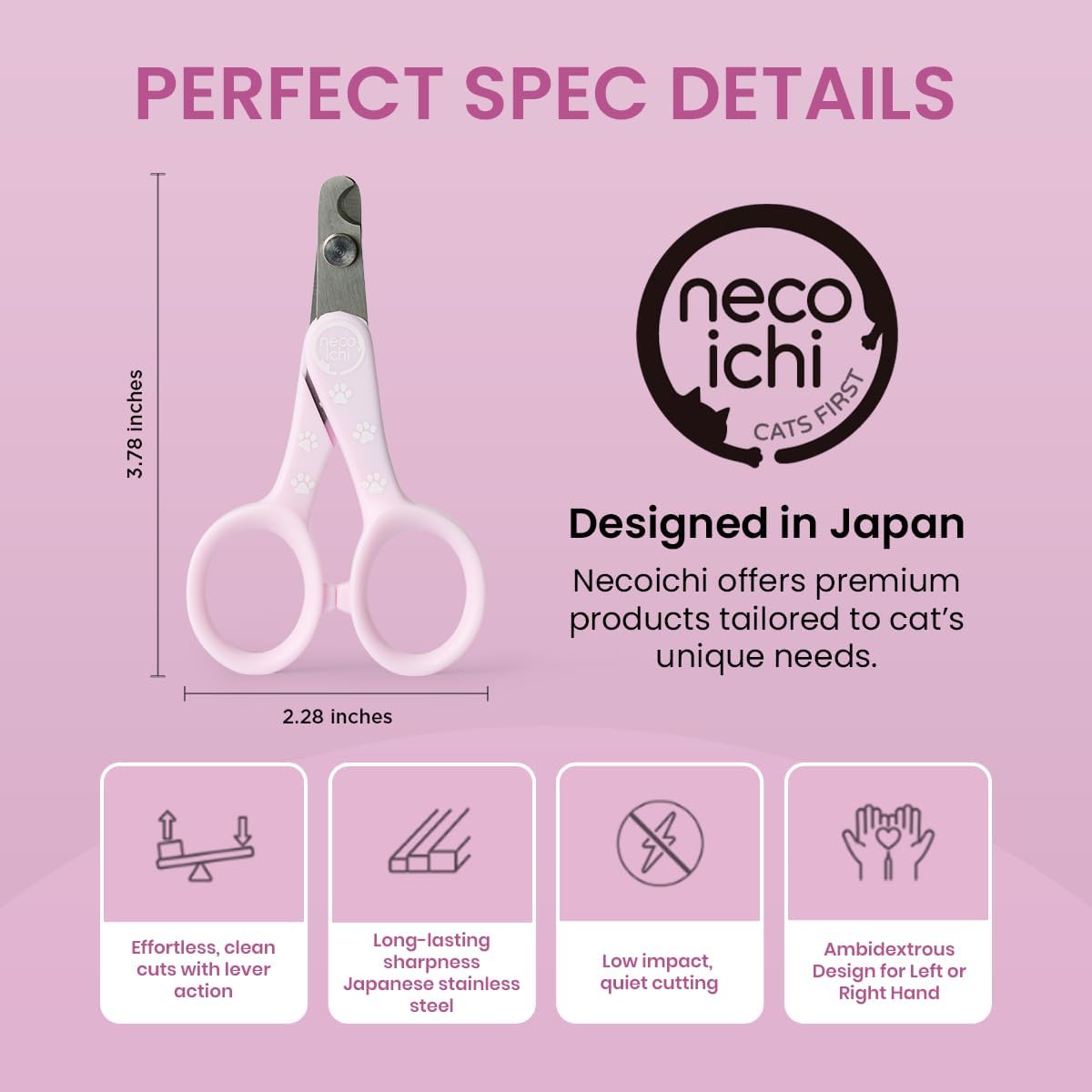 Purrcision stainless steel cat nail clipper, made in Japan (lilac) - view 2