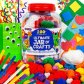 ! Ultimate Jar of Crafts, 200+ Piece Rainbow Craft Supply Bundle, Craft Supplies Starter Kit, Great Arts & Crafts Kit for Travel and On-The-Go, Perfect for Kids and Adults Ages 6+