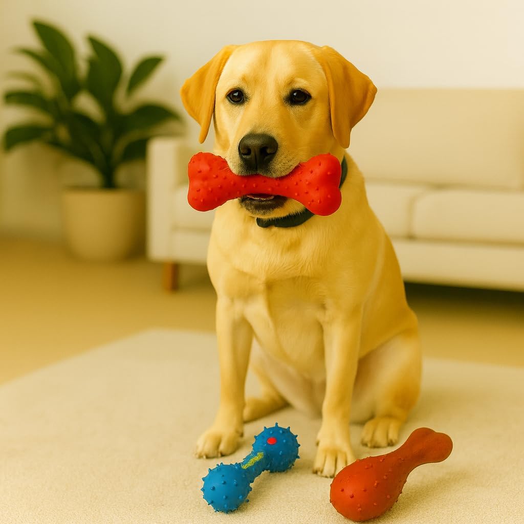 Chew toy natural rubber chew toy for interactive play toy ball rope rubber value set for small to medium breed dog mutt puppy - view 8