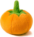 Cute plush dog toys - fruit & vegetable themed durable squeaker chew toy, great for puppies & small, medium, large dogs - machine washable, recycled materials (garden fresh pumpkin, medium)