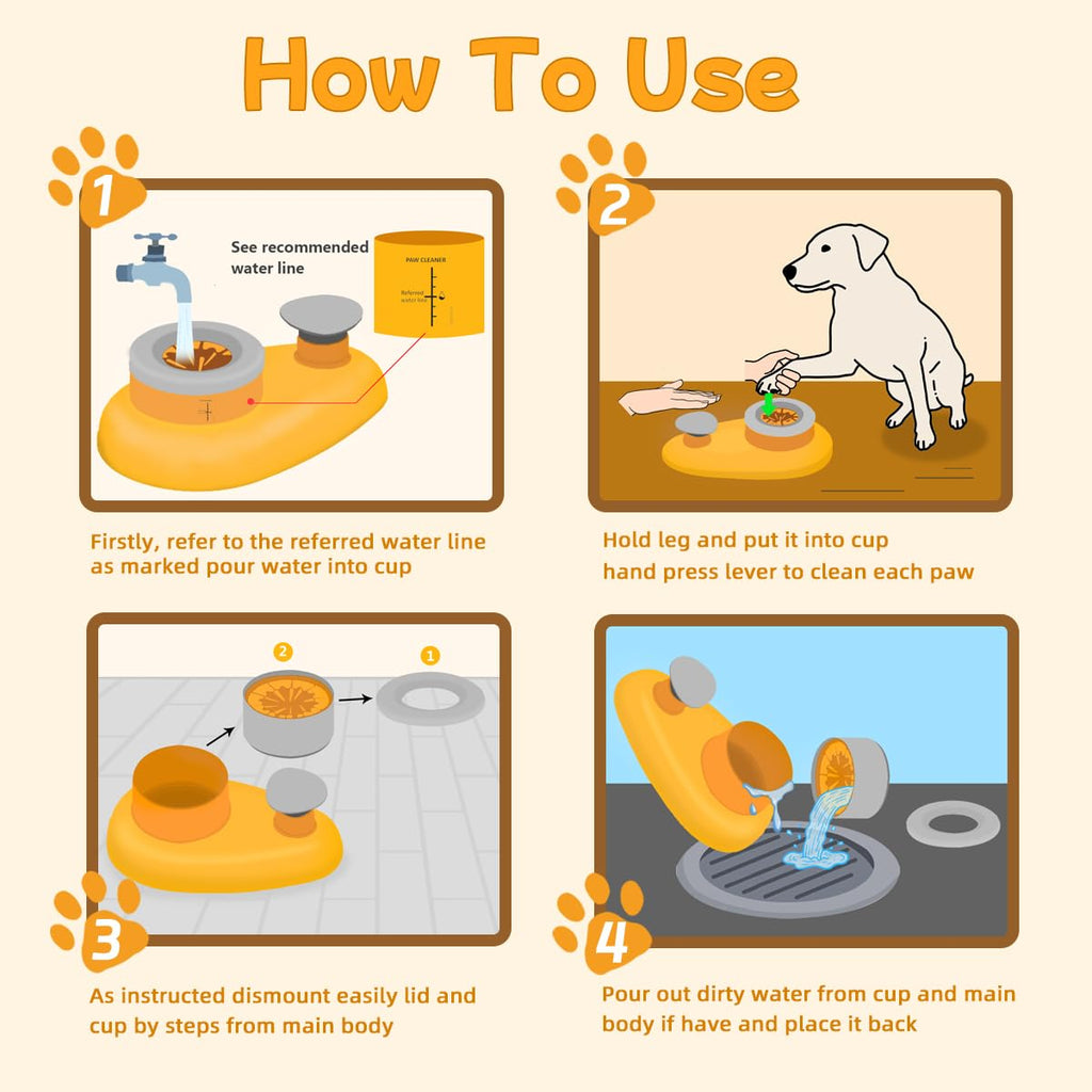 Mechanical Dog Paw Cleaner-Manual Spinning-Cup Washer (Small-Medium) - view 3