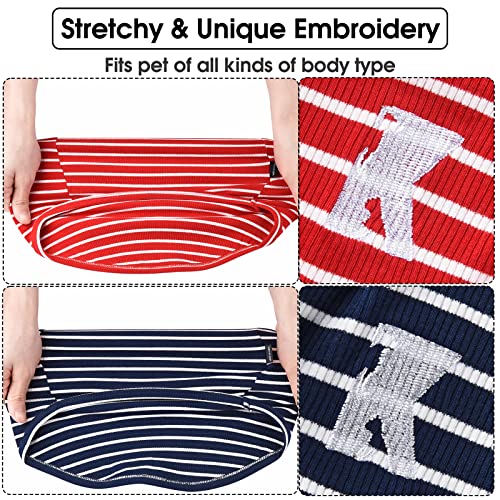 Dog Shirt Soft Cotton Tank Top Lightweight Stretchy Red & Blue L - view 6
