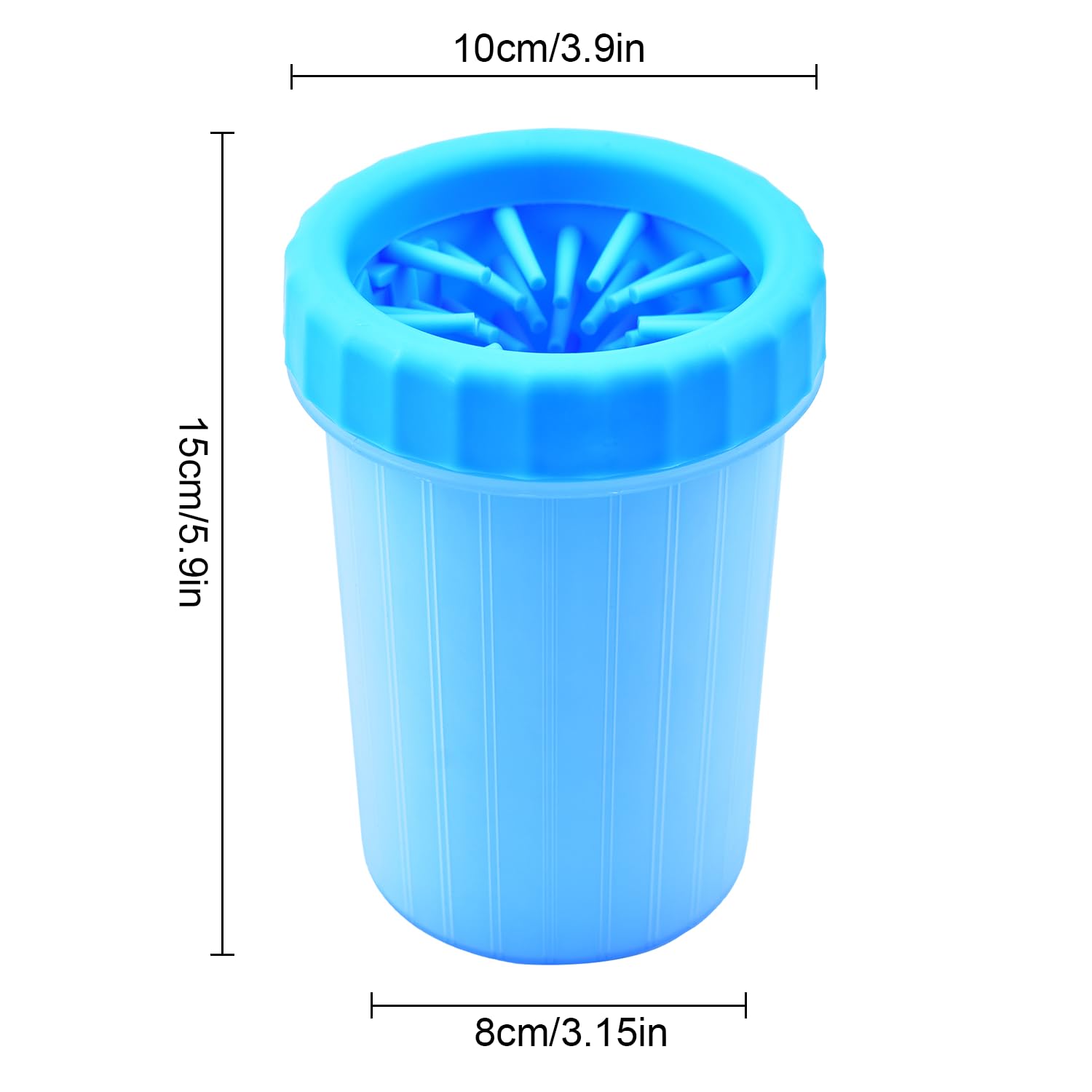 Portable Dog Paw Cleaner, Large Dog Foot Washer Cup, Compact Pet Foot Cleaning Tool, Fast Clean Pet Foot Cleaner for Medium Large Breed Dogs Cats (Blue) - view 2