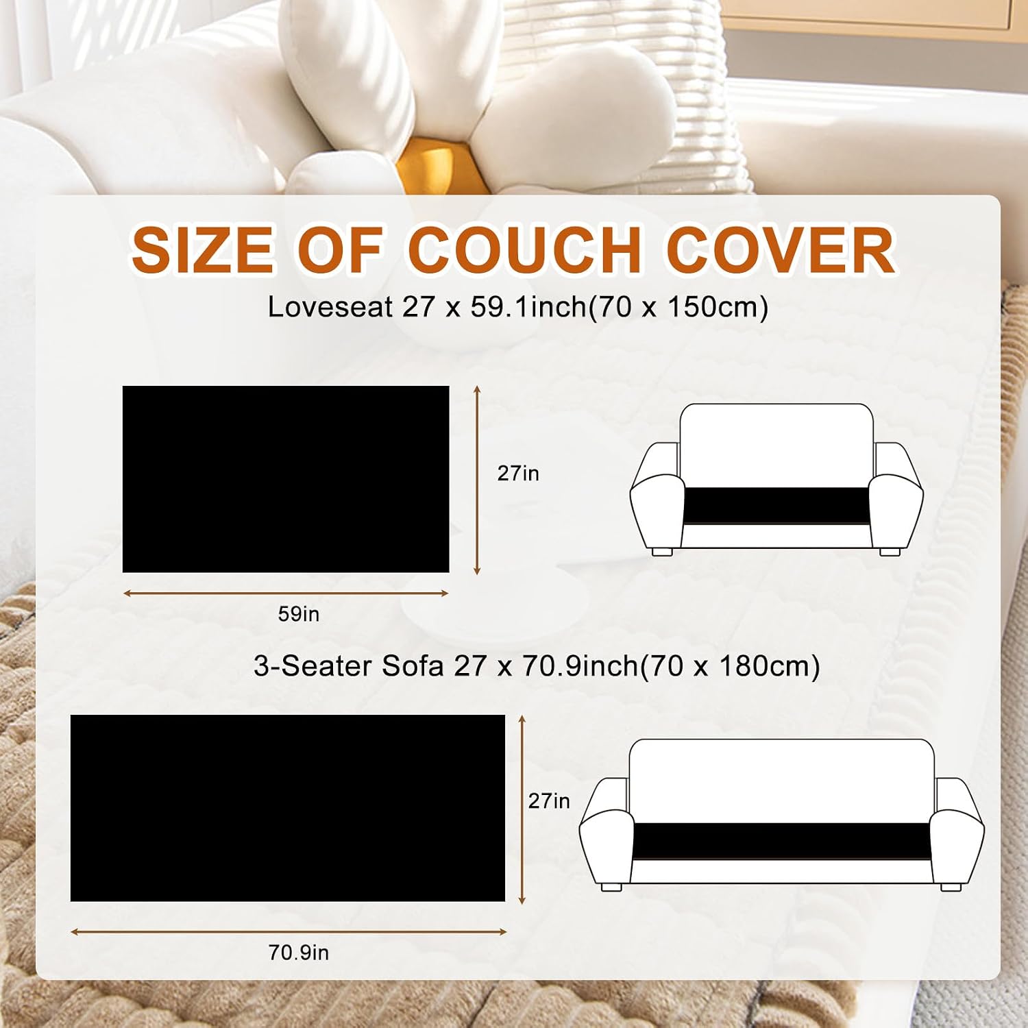 Couch Cover for Dogs Washable, Sofa Cover Protector for l Shape, Non Slip Dog Blanket Cover, Friendly Pet Mat Bed for Outdoor, Soft (Dark Gray, 27.6" x 59") - view 5