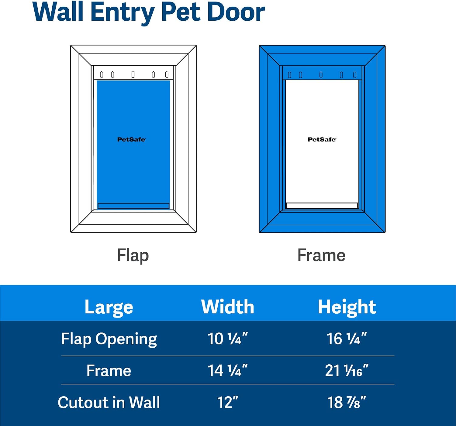 Wall Entry Pet Door, Telescoping, Dogs up to 100 lb, Large | Insulates Better Than Metal, Interior & Exterior Install, Weatherproof Double-Flap, DIY Telescoping Tunnel 4.75-7.25 in Walls - view 7