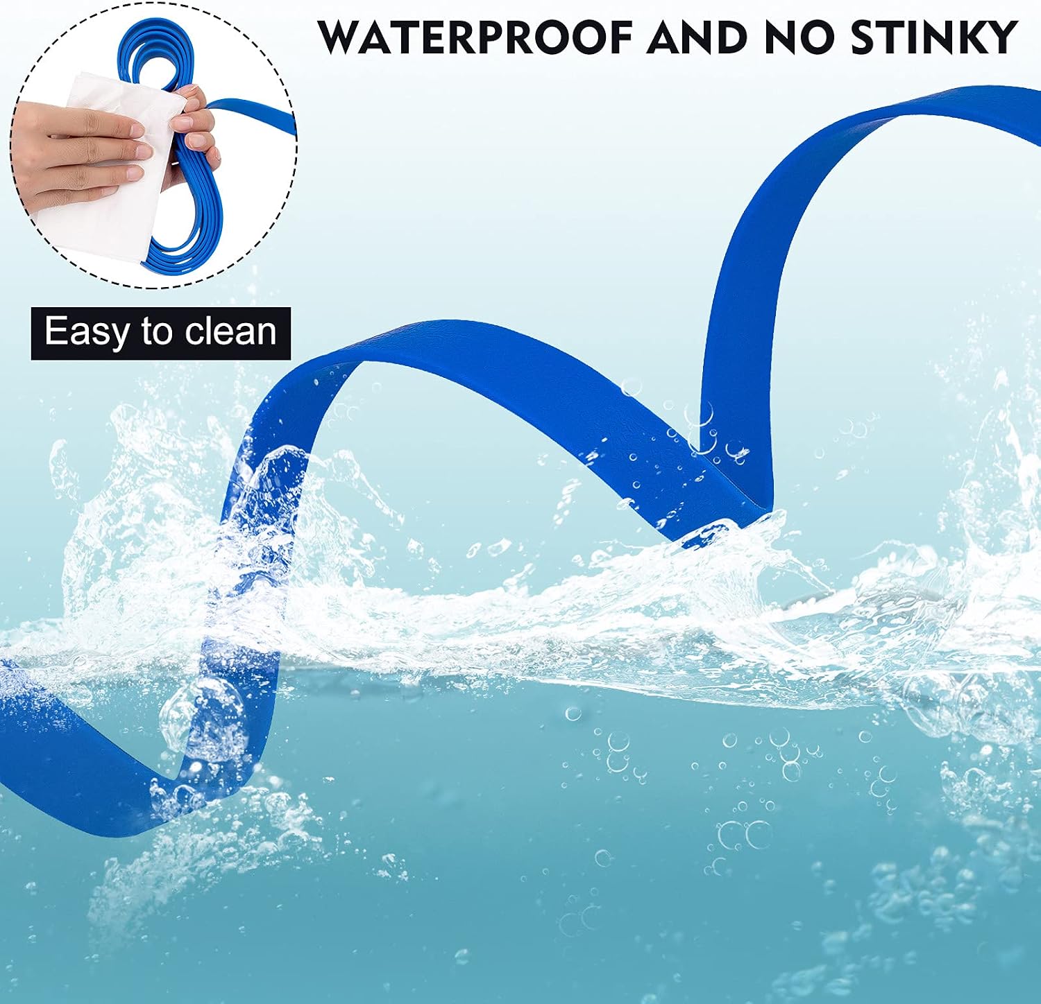 Waterproof long leash durable dog recall training lead great for outdoor hiking, training, yard, beach and swimming (blue, 30ft) - view 2