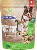 Nutri Bites Freeze Dried Beef Liver Dog & Cat Treats, Single Ingredient