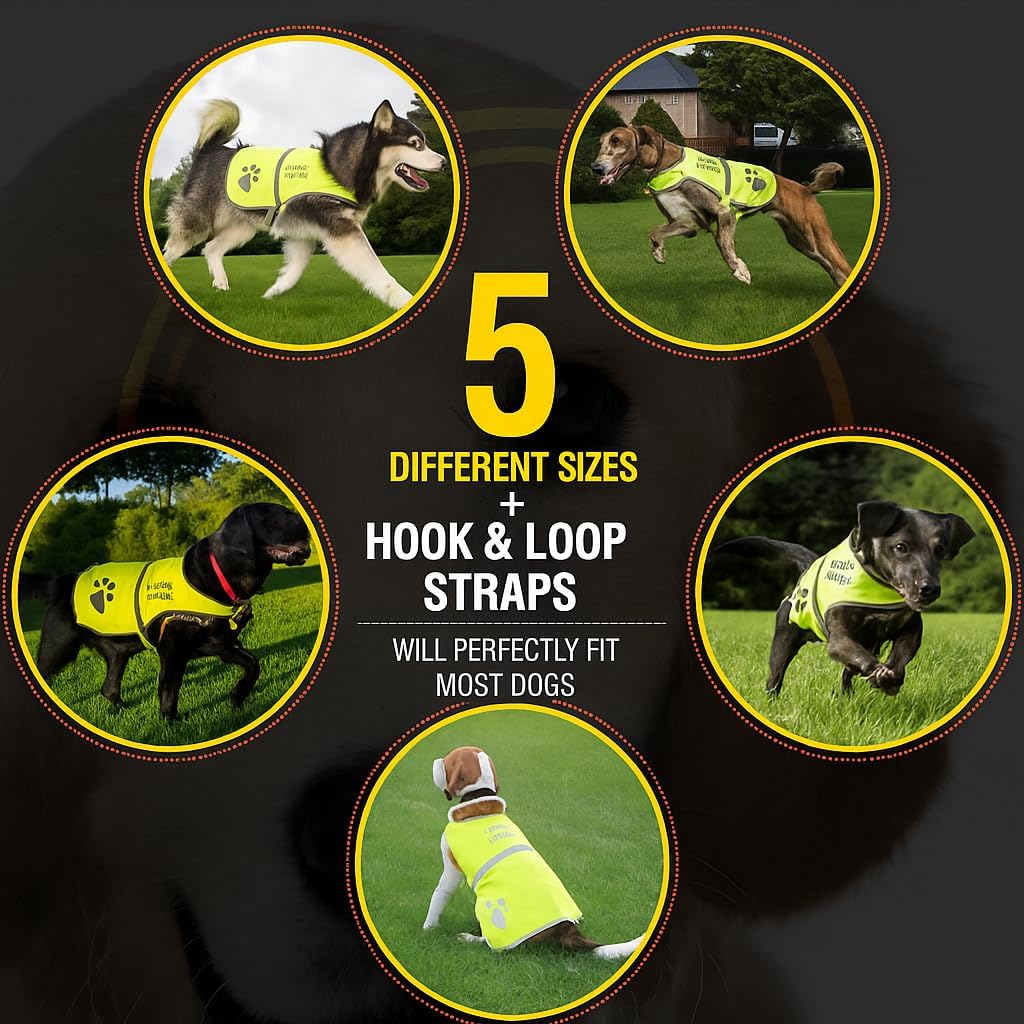 Safety reflective vest for dogs - high visibility for outdoor activity day and night, protect your pet from cars & hunting accidents - view 4