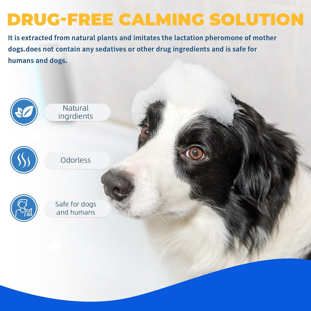 Dog Calming Diffuser Plug In Kit with 3 x 48 mL Pheromone Refills Tasteless | Includes 1 plug in diffuser and 3 x 48 mL refills to help dogs stay calmer during barking, anxiety, stress and noise - view 5