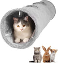 Cat Tunnels for Indoor Cats 51 Inch Collapsible Play Tube Peek Holes Toys | Collapsible cat tunnel play tube peek holes toys indoor active kittens big cats hideout crawl portable easy storage