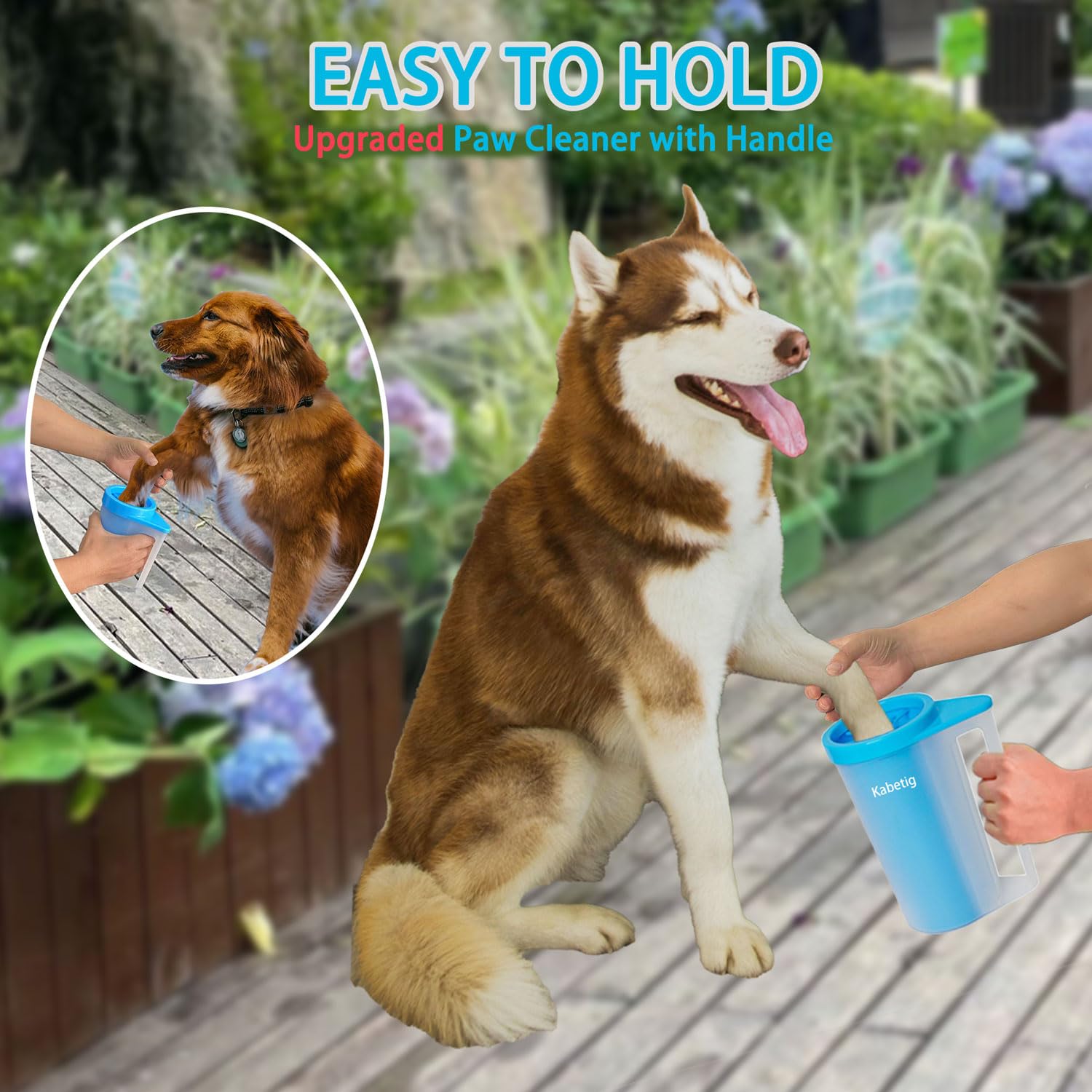 Dog Paw Cleaner with Handle - Foot Washer Cup for Large and Extra Large Breed Dogs - view 3