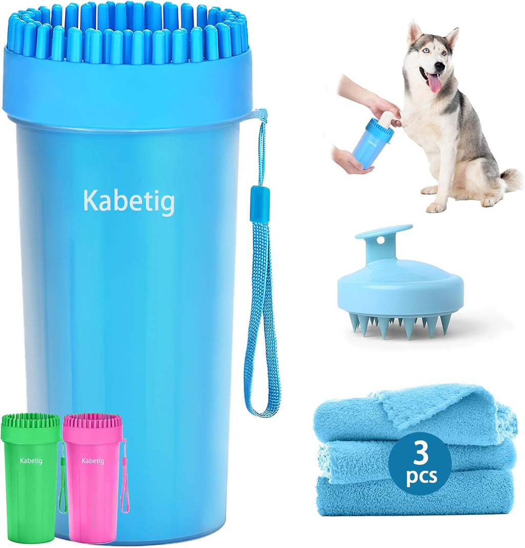 Dog Paw Cleaner Cup with Detachable Top Brush for Small-Medium Dogs | Quick-clean muddy paws with soft bristles, one-step top brush grabs loose fur, lazy-friendly design, fits paws 1.5-2.5“ wide - view 4
