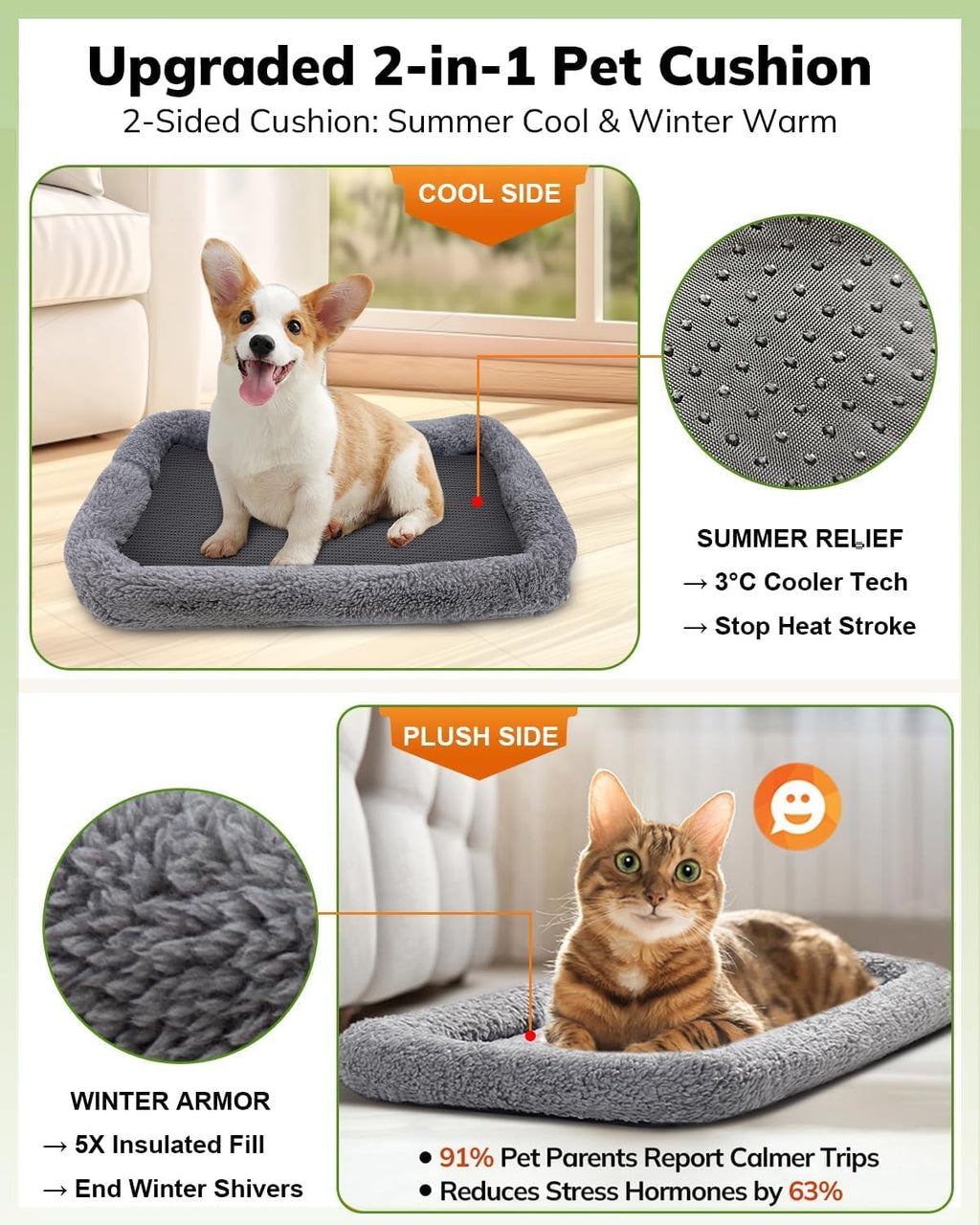 Cat Carrier - Cat Carrier Soft for Medium or Large Cats up to 20lbs, with Dual-Sided Cushion, Secure Buckle and Foldable Bowl, Dog Carriers for Small Dogs - Pet Carrier (Dark Gray) | with Dual-Sided Cushion, Secure Buckle and Foldable Bowl, Dog Carriers f - view 2
